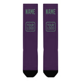 Custom Purple Blue Green Knee-High Sock