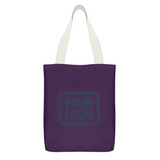 Custom Purple Blue Green Canvas Tote Bag