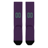 Custom Purple Blue Green Knee-High Sock