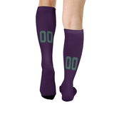 Custom Purple Blue Green Knee-High Sock