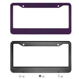 Custom Purple Navy License Plate Frame