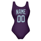 Custom Purple Light Blue Swimsuit