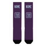Custom Purple Light Blue Knee-High Sock