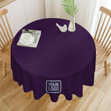 Custom Purple Light Blue Round Table Cloth
