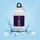 Custom Purple Light Blue Sports Bottle