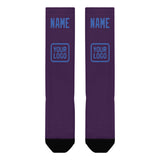 Custom Purple Sky Blue Knee-High Sock