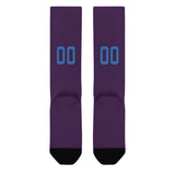 Custom Purple Sky Blue Knee-High Sock