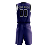 Custom Purple Navy Basketball Set