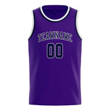 Custom Purple & Navy Colors Design Sports Basketball Jersey