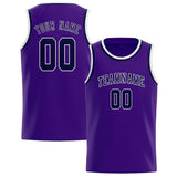 Custom Purple & Navy Colors Design Sports Basketball Jersey