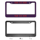 Custom Purple Orange Red License Plate Frame