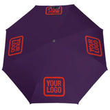 Custom Purple Orange Red Automatic Umbrella