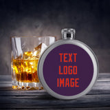 Custom Purple Orange Red Hip Flask