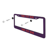 Custom Purple Orange Red License Plate Frame