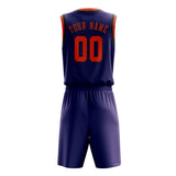 Custom Purple Orange Red Basketball Set