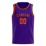 Custom Purple & Orange Red Colors Design Sports Basketball Jersey