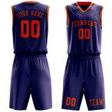 Custom Purple Orange Red Basketball Set