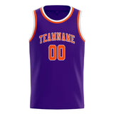 Custom Purple & Orange Red Colors Design Sports Basketball Jersey