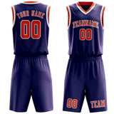 Custom Purple Orange Red Basketball Set