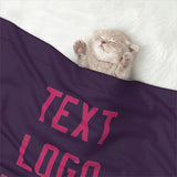 Custom Purple Pink Pet Blanket