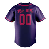 Custom Purple & Pink Colors Design Sports Baseball Jersey