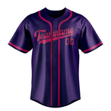 Custom Purple & Pink Colors Design Sports Baseball Jersey