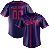 Custom Purple & Pink Colors Design Sports Baseball Jersey