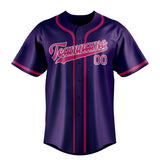 Custom Purple & Pink Colors Design Sports Baseball Jersey