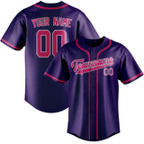 Custom Purple & Pink Colors Design Sports Baseball Jersey