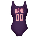 Custom Purple Light Pink Swimsuit