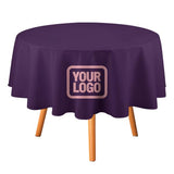 Custom Purple Light Pink Round Table Cloth