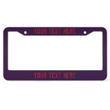 Custom Purple Red License Plate Frame
