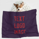 Custom Purple Red Pet Blanket