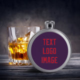 Custom Purple Red Hip Flask