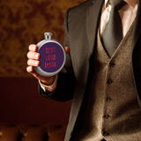 Custom Purple Red Hip Flask