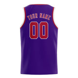 Custom Purple & Red Colors Design Sports Basketball Jersey