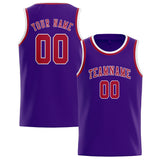 Custom Purple & Red Colors Design Sports Basketball Jersey