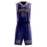 Custom Purple Crimson Red Basketball Set