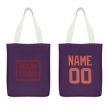 Custom Purple Copper Rose Canvas Tote Bag