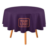 Custom Purple Copper Rose Round Table Cloth