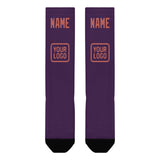 Custom Purple Copper Rose Knee-High Sock