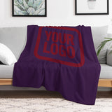Custom Purple Crimson Red Blanket