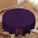 Custom Purple Copper Rose Round Table Cloth