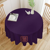 Custom Purple Copper Rose Round Table Cloth
