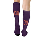 Custom Purple Copper Rose Knee-High Sock