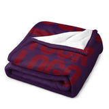Custom Purple Crimson Red Blanket
