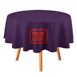 Custom Purple Orange Red Round Table Cloth
