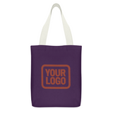 Custom Purple Orange Red Canvas Tote Bag
