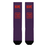 Custom Purple Orange Red Knee-High Sock