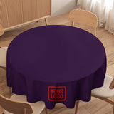 Custom Purple Orange Red Round Table Cloth